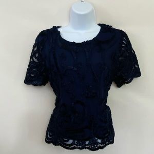 ♦️NWT Jenn Blue Textured Blouse Size L P-71